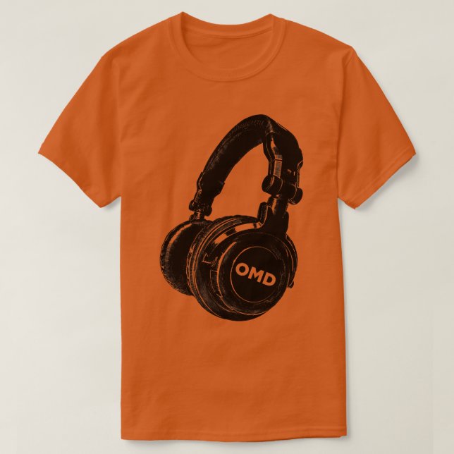 OMD-Retro-Kopfhörer T-Shirt (Design vorne)