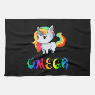 Omega Einhorn Geschirrtuch