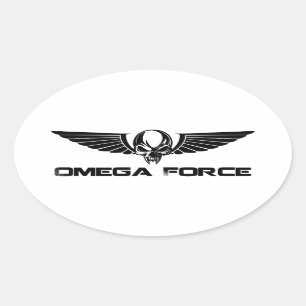 Omega Force Logo-Aufkleber Ovaler Aufkleber