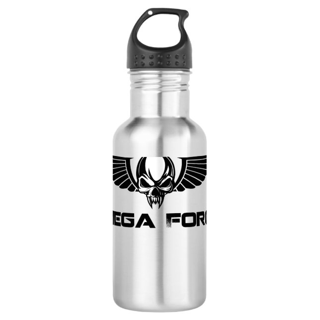 Omega-Kraft Edelstahlflasche (Vorderseite)