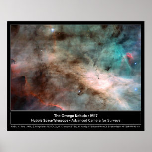 Omega-Nebel M17 Hubble-Teleskop-Foto Poster