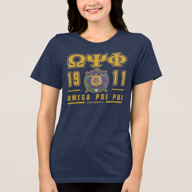 Omega Psi Phi Omegawood 1911 Tri-Blend Shirt (Vorderseite)
