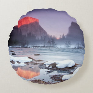 Omega-Rot Rundes Kissen