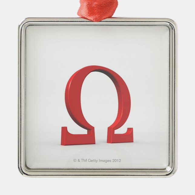 Omega Silbernes Ornament (Vorne)