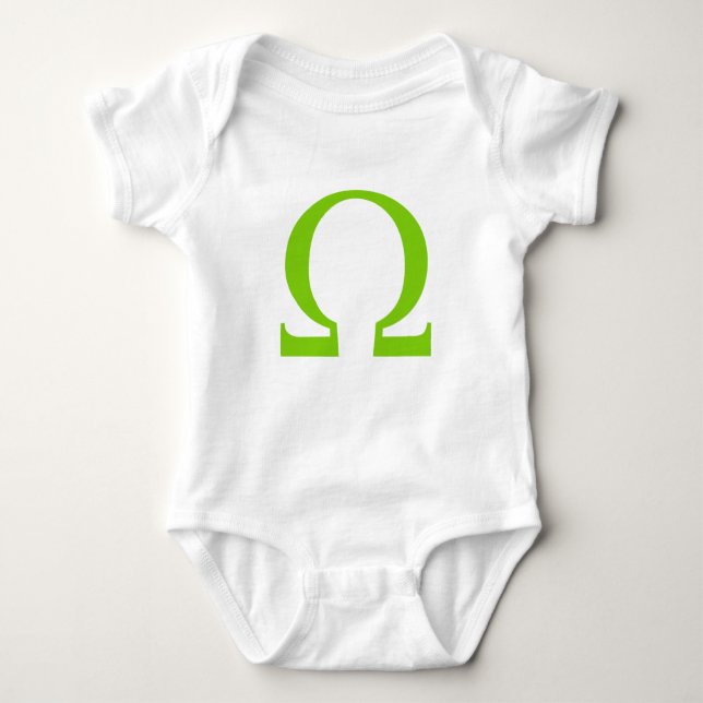 Omega-Symbol Baby Strampler (Vorderseite)