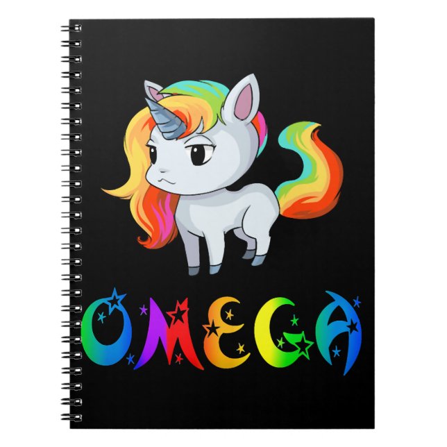 Omega Unicorn Notizblock (Vorderseite)