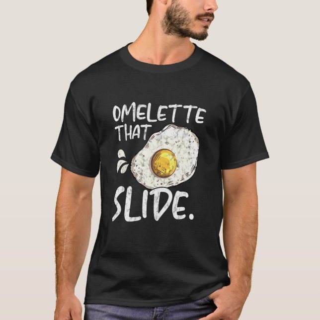 Omelet, das Frühstücksbrot abschiebt T-Shirt (Vorderseite)