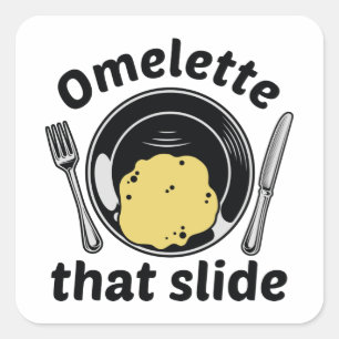 Omelet, die Folie Quadratischer Aufkleber