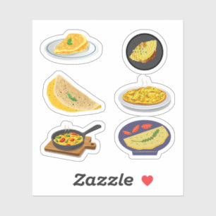 Omelet Stickers Aufkleber