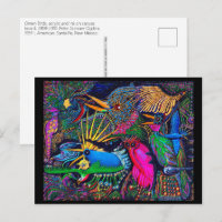 Omen Birds Postmoderne farbige Santa Fe Outsider