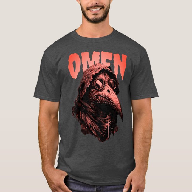 "Omen Plague Doctor Mask T - Shirt (Vorderseite)