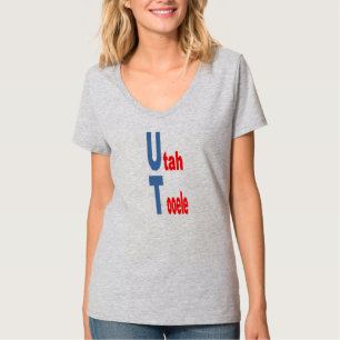 omen's V-Ausschnitt T-Shirt UTAH TOURISMUS