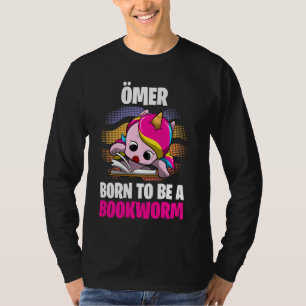 Ömer ist Geboren ein Buchwürmer Personalisiert T-Shirt