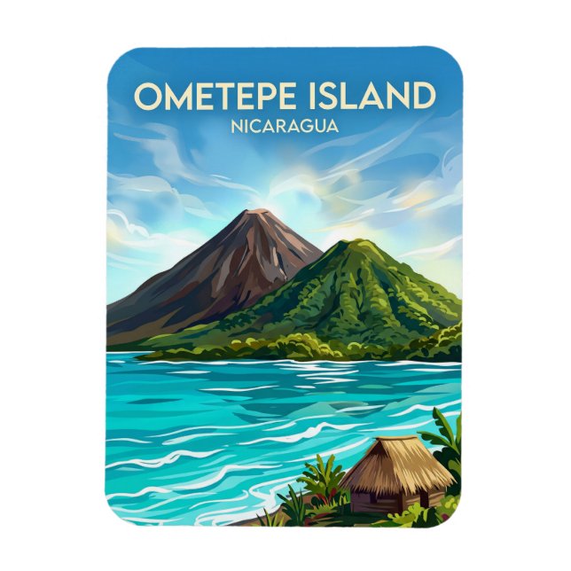 Ometepe-Insel Nicaragua Magnet (Vertikal)