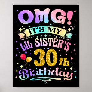 Omg 30. Geburtstag meiner kleinen Schwester Herzli Poster