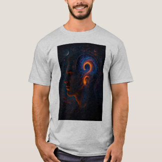 Omg Abstrakt Red Human Head Art T - Shirt - Premiu