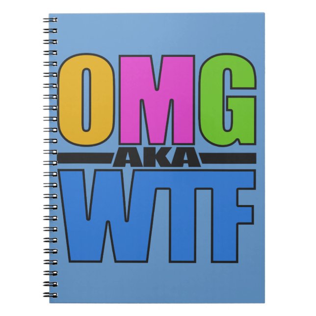 OMG aka WTF - benutzerdefiniertes Notebook Notizblock (Vorderseite)