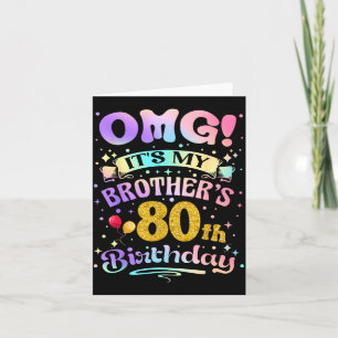 Omg Brüder 80. Geburtstag Alles Gute zum 80. Gebur Karte
