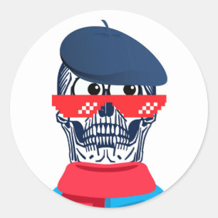 OMG CALAVERA RUNDER AUFKLEBER