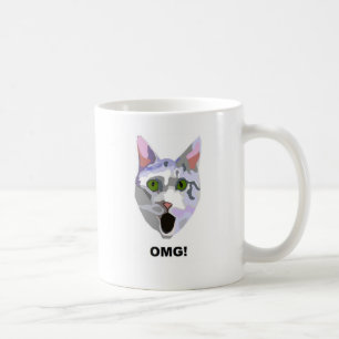 OMG! CAT 'was hat er gesehen? ' Tasse