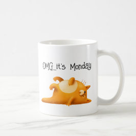 OMG Es ist das Montag Blues Funny Yellow Cat Gesch Kaffeetasse