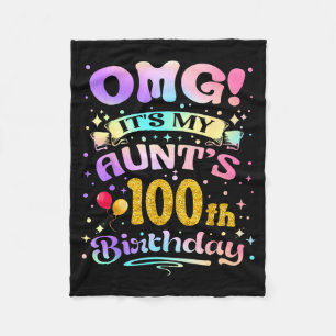 Omg Es Ist Der 100. Geburtstag Meiner Tante Glückl Fleecedecke