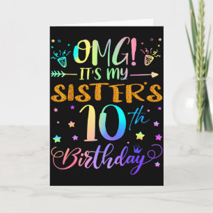 Omg Es Ist Der 10. Geburtstag Meiner Schwester Süß Karte