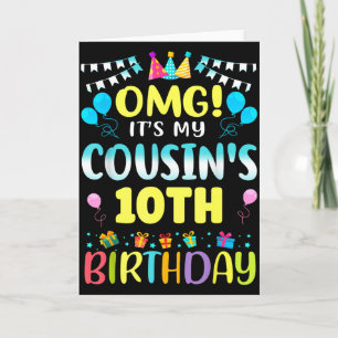 Omg Es Ist Der 10. Geburtstag Meines Cousins Süße Karte