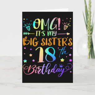 Omg Es Ist Der 18. Geburtstag Meiner Großen Schwes Karte