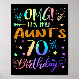 Omg Es Ist Der 70. Geburtstag Meiner Tante Süße 70 Poster