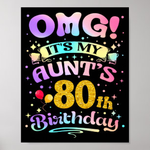 Omg Es Ist Der 80. Geburtstag Meiner Tante Glückli Poster