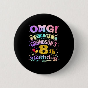 Omg Es Ist Der 8. Geburtstag Meines Enkels Glückli Button