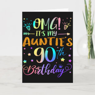 Omg Es ist der 90. Geburtstag meiner Tanten Süße 9 Karte