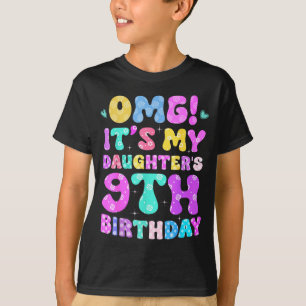 Omg Es ist der 9. Geburtstag meiner Tochter Blumen T-Shirt