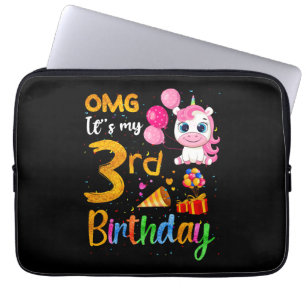 OMG Es ist mein 3. Geburtstag 3 Jahre altes süßes Laptopschutzhülle