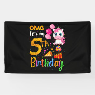 OMG Es ist mein 5. Geburtstag 5 Jahre altes Niedli Banner