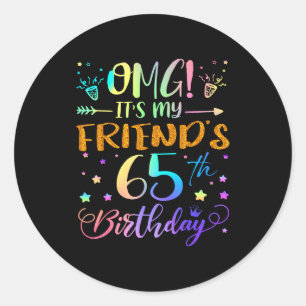 Omg Es Ist Mein 65. Geburtstag Süße 65 Jahre Alt Runder Aufkleber