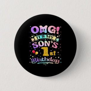 Omg Es Ist Mein Erster Geburtstag Mein Sohn Wird 1 Button