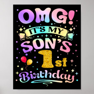 Omg Es Ist Mein Erster Geburtstag Von Meinem Sohn Poster