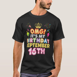 OMG Es ist mein Geburtstag 16. September Vintag 16 T-Shirt