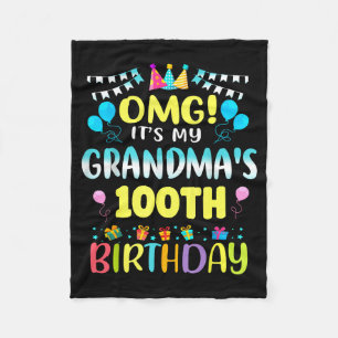 Omg Es Ist Mein Omas 100. Geburtstag Süße 100 Jahr Fleecedecke