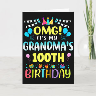 Omg Es Ist Mein Omas 100. Geburtstag Süße 100 Jahr Karte