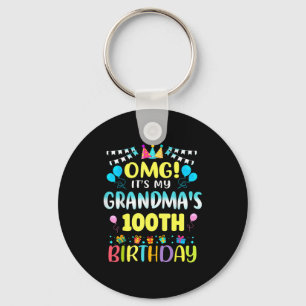 Omg Es Ist Mein Omas 100. Geburtstag Süße 100 Jahr Schlüsselanhänger