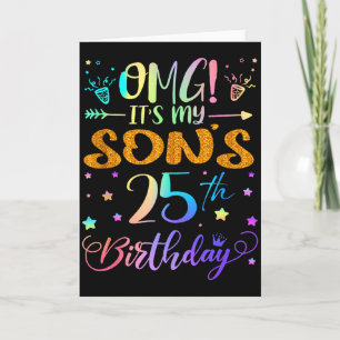 Omg Es Ist Mein Sohn 25. Geburtstag Süße 25 Jahre  Karte
