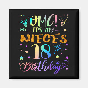Omg Es Ist Meiner Nichte 18. Geburtstag Süße 18 Ja Magnet