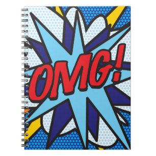 OMG Fun Retro Comic Pop Art Notizblock