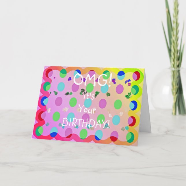 OMG Geburtstag! Karte (Vorderseite)