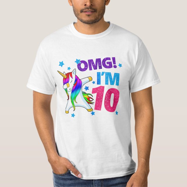 OMG I m 10 Birthday Girl T-Shirt (Vorderseite)