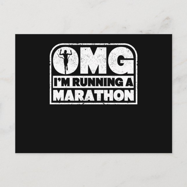 OMG Ich führe einen Marathon in der ersten 26,2 Me Postkarte (Vorderseite)