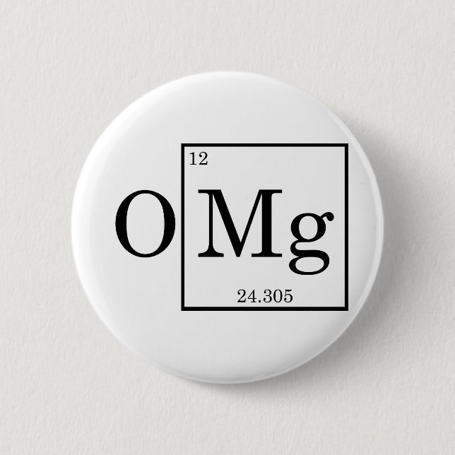 OMG - Magnesium - Magnesium - Periodensystem Button (Vorderseite)